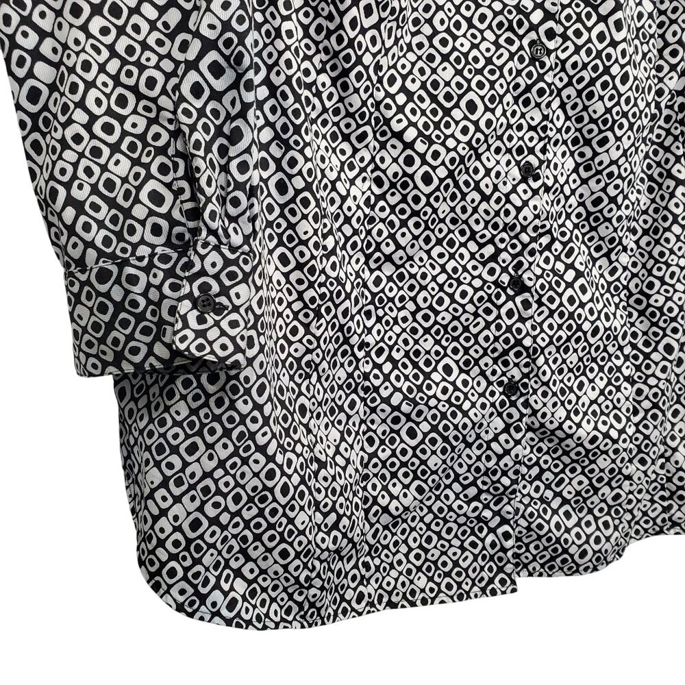 Soft by Avenue 30 32 Shirt Tunic Button Up Groovy Modern Trendy Shaped Fit - Picture 6 of 10